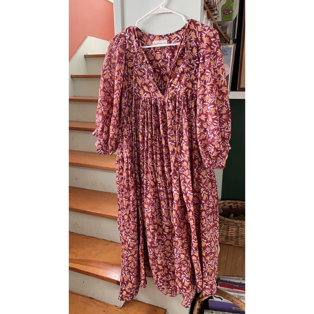 Daughters of India Cotton print dress handmade hand printed ethical sustainable